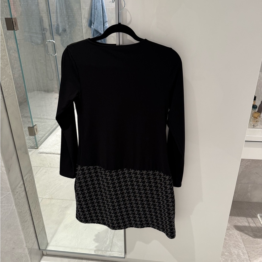 Ruti Black Houndstooth Dress